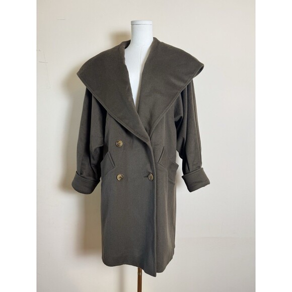 Gemini Vintage 1970's 100% Wool Brown Cape Coat Hood Size Large - Picture 16 of 16